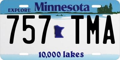 MN license plate 757TMA
