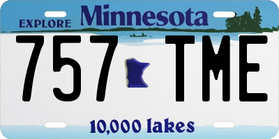 MN license plate 757TME