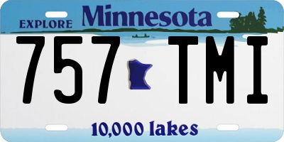 MN license plate 757TMI