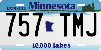 MN license plate 757TMJ