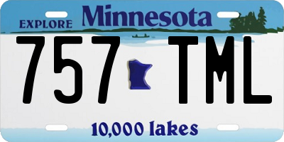 MN license plate 757TML