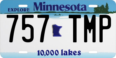 MN license plate 757TMP