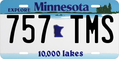MN license plate 757TMS
