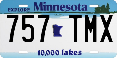MN license plate 757TMX