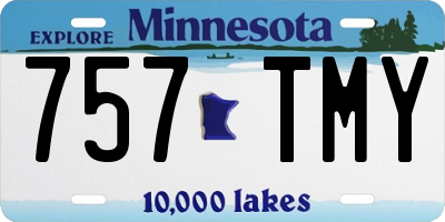 MN license plate 757TMY