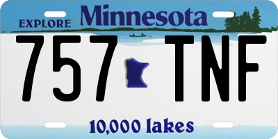 MN license plate 757TNF