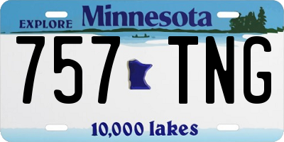 MN license plate 757TNG