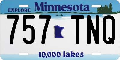 MN license plate 757TNQ