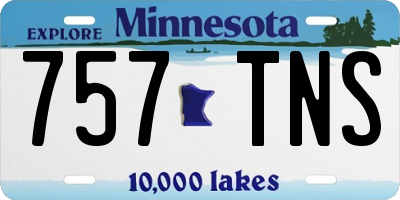 MN license plate 757TNS