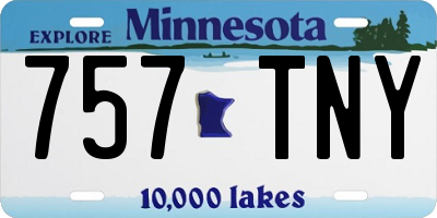 MN license plate 757TNY