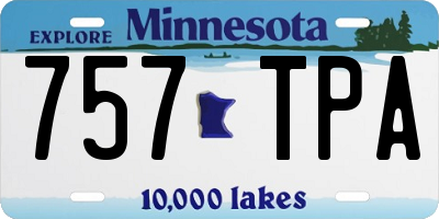 MN license plate 757TPA