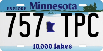 MN license plate 757TPC