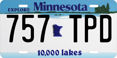 MN license plate 757TPD