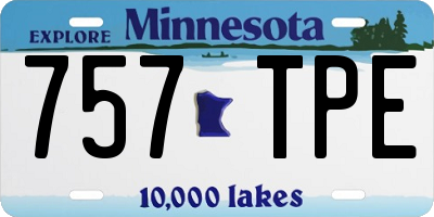 MN license plate 757TPE