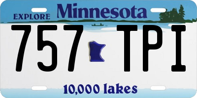 MN license plate 757TPI