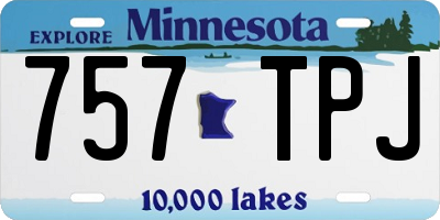 MN license plate 757TPJ