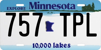 MN license plate 757TPL