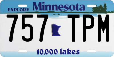 MN license plate 757TPM