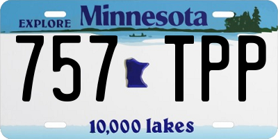 MN license plate 757TPP