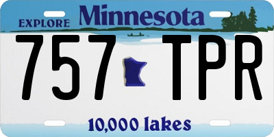 MN license plate 757TPR