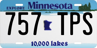 MN license plate 757TPS