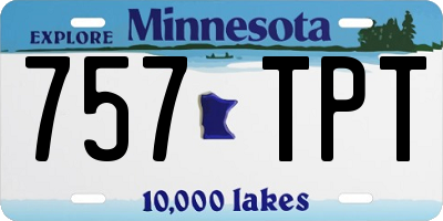 MN license plate 757TPT