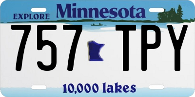 MN license plate 757TPY