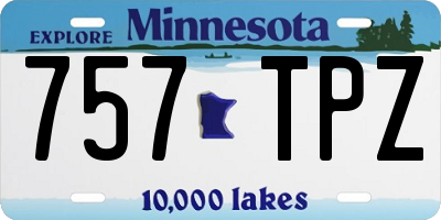 MN license plate 757TPZ