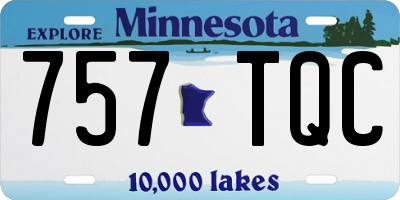 MN license plate 757TQC