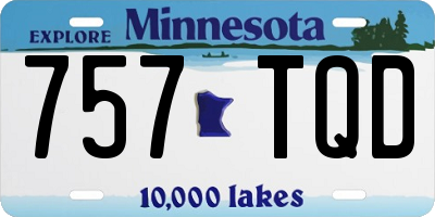 MN license plate 757TQD
