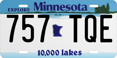 MN license plate 757TQE
