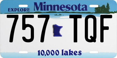 MN license plate 757TQF