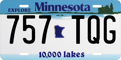 MN license plate 757TQG