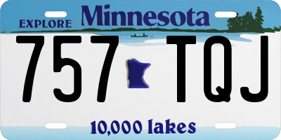 MN license plate 757TQJ