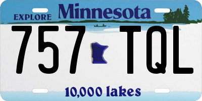 MN license plate 757TQL