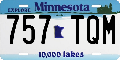 MN license plate 757TQM