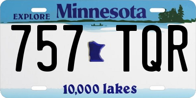 MN license plate 757TQR