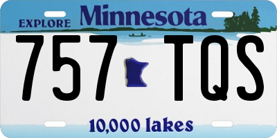 MN license plate 757TQS