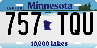 MN license plate 757TQU