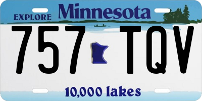 MN license plate 757TQV