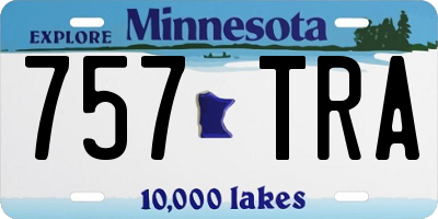 MN license plate 757TRA
