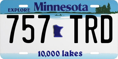 MN license plate 757TRD