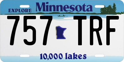 MN license plate 757TRF