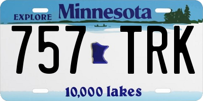 MN license plate 757TRK