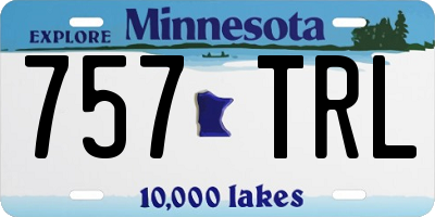 MN license plate 757TRL
