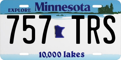 MN license plate 757TRS