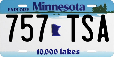 MN license plate 757TSA
