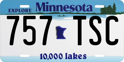 MN license plate 757TSC