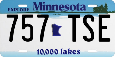 MN license plate 757TSE