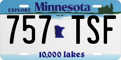 MN license plate 757TSF